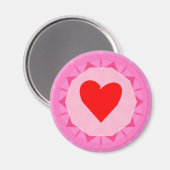 Roze hart magneet (Voorkant / Achterkant)