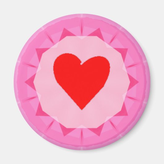 Roze hart magneet (Voorkant)