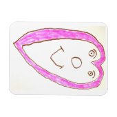 Roze Hart magneet (Horizontaal)