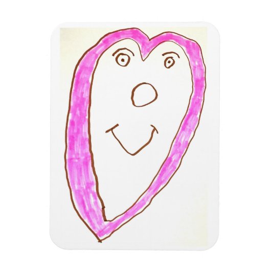 Roze Hart magneet (Verticaal)