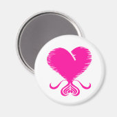 Roze hart magneet (Voorkant / Achterkant)