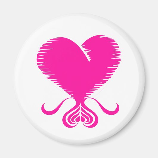 Roze hart magneet (Voorkant)