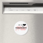 Roze Hart Massachusetts Magneet (Insitu (Vaatwasser))