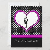 Roze hart met Classy Polka-Stippen Afbeelding Skat Kaart (Voorkant)