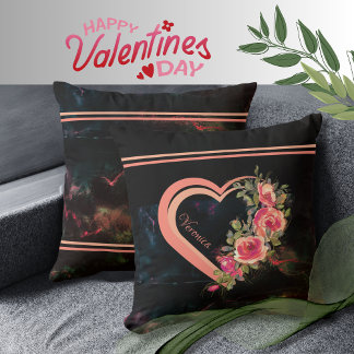 Roze Hart met Rozen Kussen