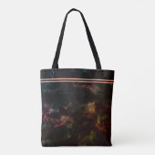 Roze Hart met Rozen Tote Bag (Achterkant)
