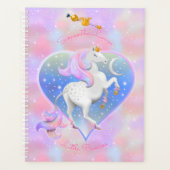 Roze hart met Unicorn Baby Planner (Voorkant)