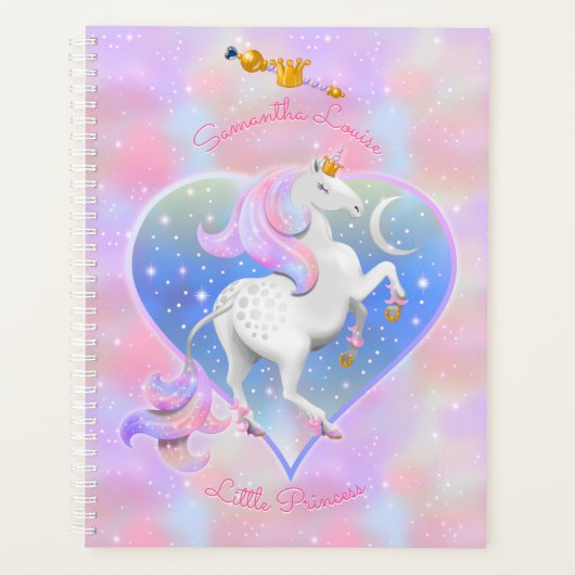 Roze hart met Unicorn Baby Planner (Voorkant)