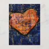 Roze Hart Mixed Media Collage Briefkaart (Voorkant)