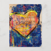 Roze Hart Mixed Media Collage Briefkaart (Voorkant)