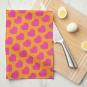 Roze Hart Moderne Zoete Liefdesbriefjes Leuk Theedoek (Quarter Fold)