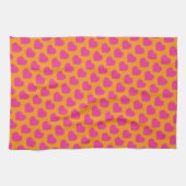 Roze Hart Moderne Zoete Liefdesbriefjes Leuk Theedoek (Horizontaal)