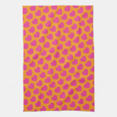Roze Hart Moderne Zoete Liefdesbriefjes Leuk Theedoek (Verticaal)