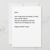 Roze Hart Moederdag Speelse stijlvolle quotes Kaart (Achterkant)