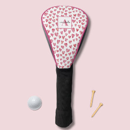 Roze Hart Monogram Voornaam Golfheadcover