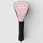 Roze Hart Monogram Voornaam Golfheadcover (Voorkant)