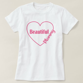 Roze Hart Mooi Mam T-shirt