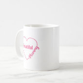 Roze Hart Mooi Mamma Koffiemok (Voorkant links)