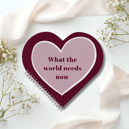 Roze hart motivatie citaat Maroon Notitieboek