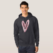 Roze Hart Motiverende Hoodie (Voorkant volledig)