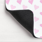 Roze hart Mousepad Muismat (Hoek)