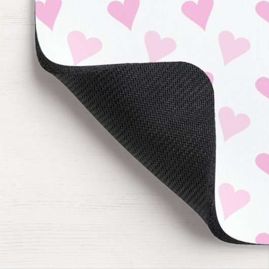 Roze hart Mousepad Muismat (Hoek)