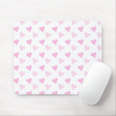Roze hart Mousepad Muismat (Met muis)