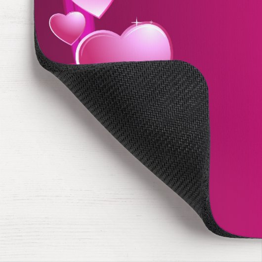 roze hart muismat (Hoek)