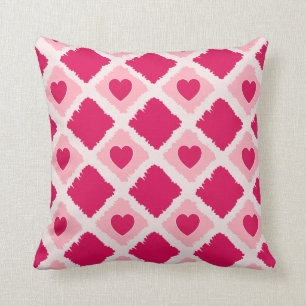 Roze hart N Blokken Pillow Kussen