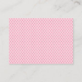 Roze Hart Naam Plaats Kaartjes (Achterkant)