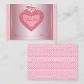 Roze Hart Naam Stoelkaartjes Plaatskaartje (Voorkant / Achterkant)
