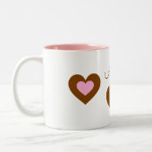 Roze hart  naam Valentijn Mok (Links)