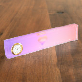 roze hart naambordje (Zijkant)