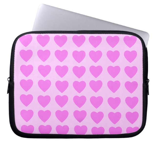Roze hart Neopreen laptophoes Laptop Sleeve (Voorkant)