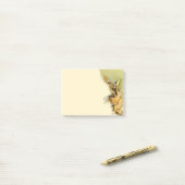 Roze Hart Neus Tabby Kat Waterverf Post-it® Notes (Op bureau)