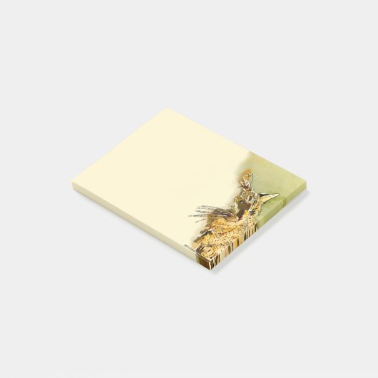 Roze Hart Neus Tabby Kat Waterverf Post-it® Notes (Schuin)