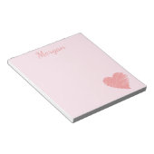 roze hart notitieblok (Schuin)