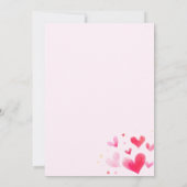 Roze hart onze kleine schatje verjaardag kaart (Achterkant)