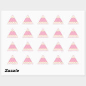 Roze Hart Ooglet Driehoek Sticker (Vel)