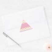 Roze Hart Ooglet Driehoek Sticker (Envelop)