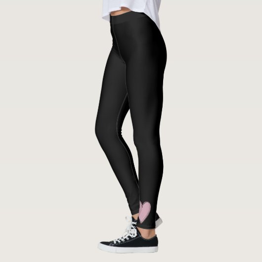 Roze hart op de kont leggings (Links)