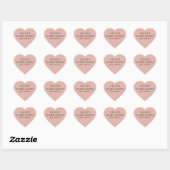 Roze hart op maat gemaakt met liefde sticker (Vel)