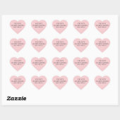 Roze hart op maat gemaakt met Love Heart Stick Sticker (Vel)
