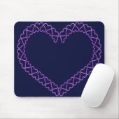 Roze hart op muismat (Met muis)