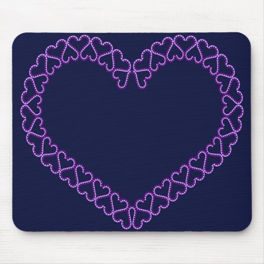 Roze hart op muismat (Voorkant)