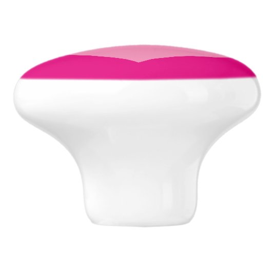 Roze hart op roze keramische knop (Zijkant)