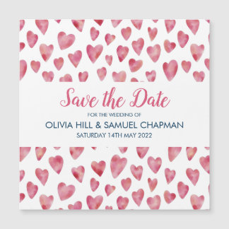 Roze hart opslaan Datum magneet