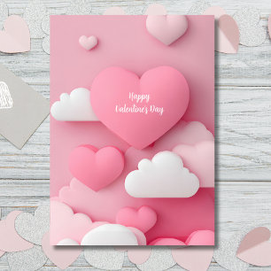 Roze Hart Papercut Valentijnsdag Kaart