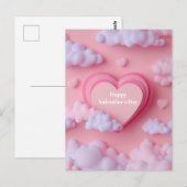 Roze Hart Papercut Valentijnsdagkaart Briefkaart (Voorkant / Achterkant)