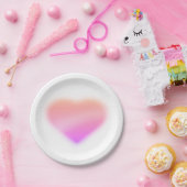 roze hart papieren bordje (Feest)